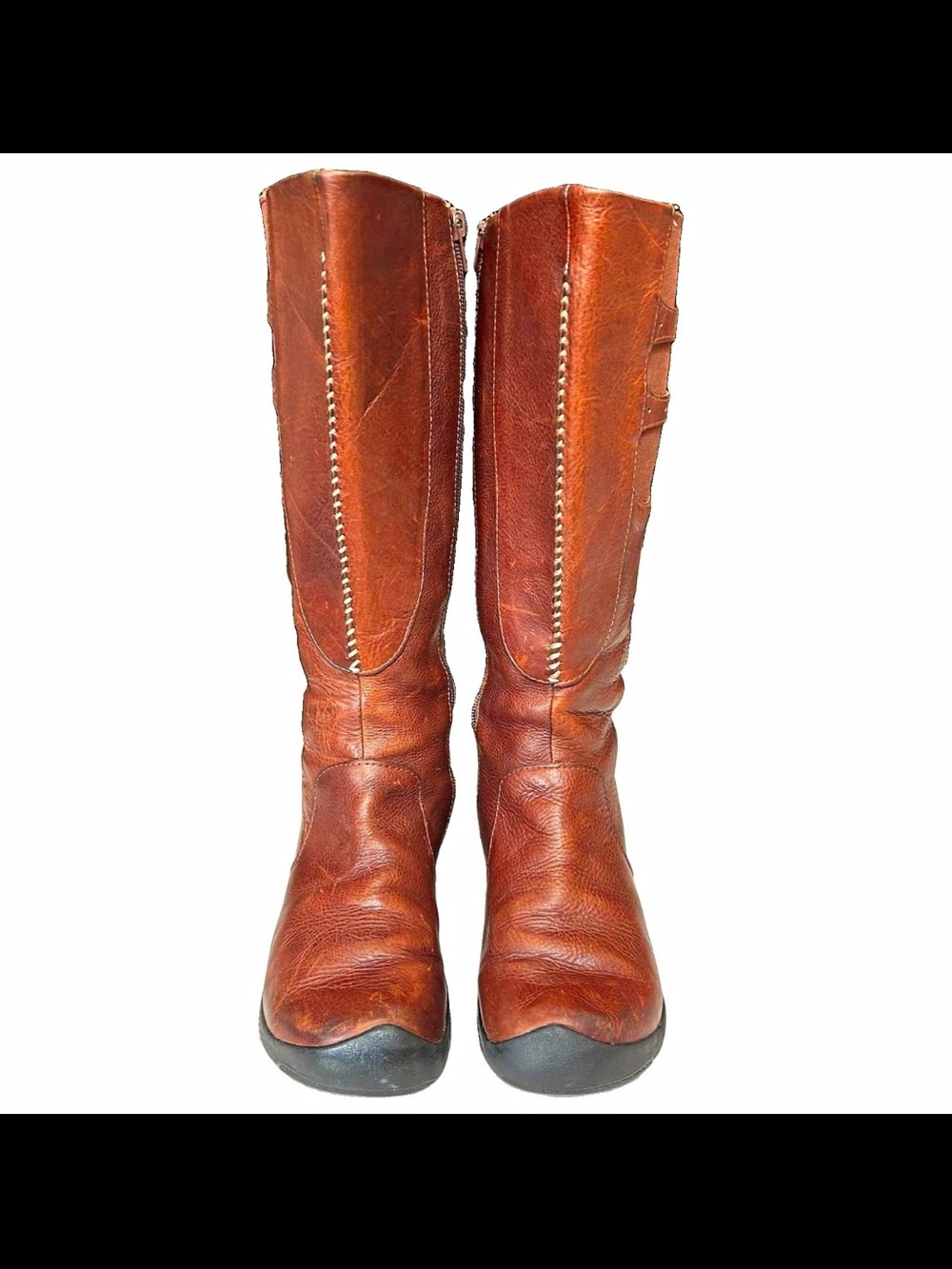 Keen Bern Baby Women's Tall Chestnut Brown Leather Boots 8.5